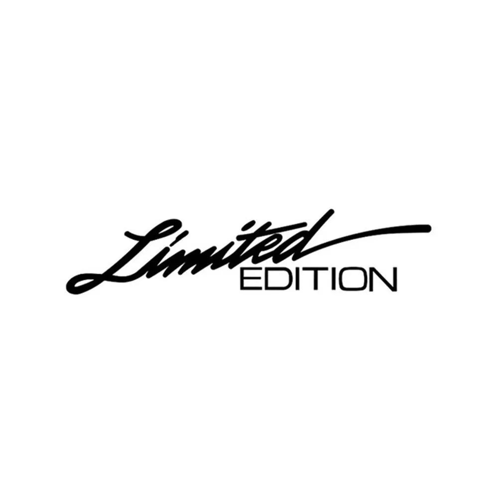 Reflective British style bumper sticker on plastic sheet, showing black, white, and colourful design options.