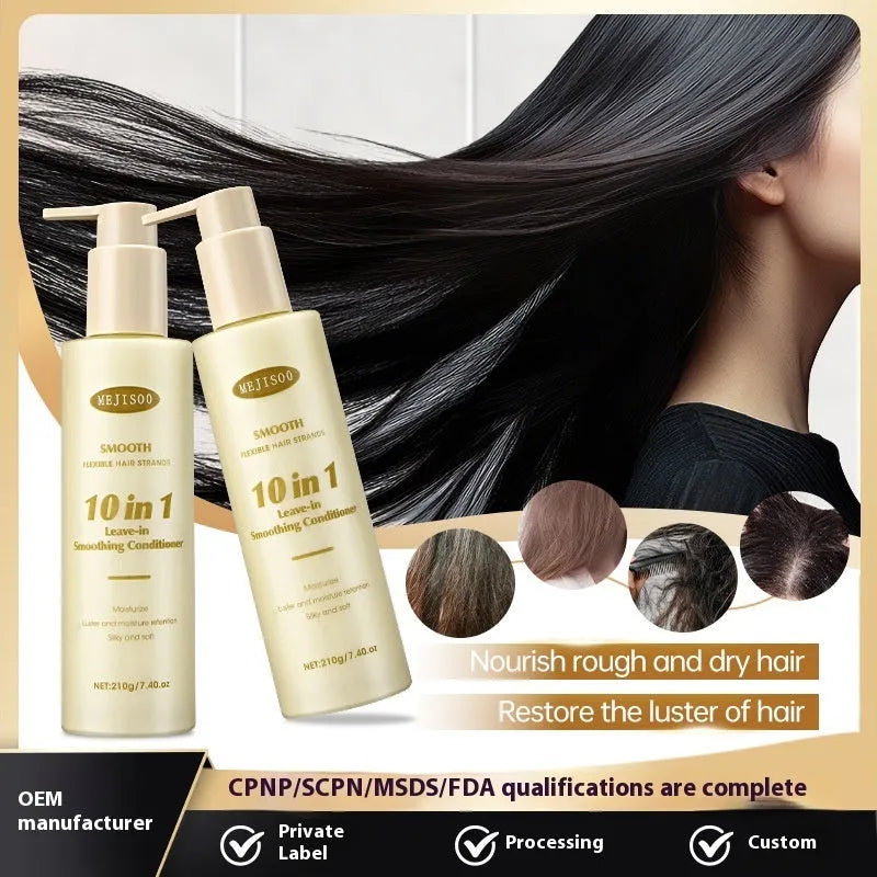 Wash-free Soft 10-in-1 Hair Conditioner 210g bottle for ladies hair treatment