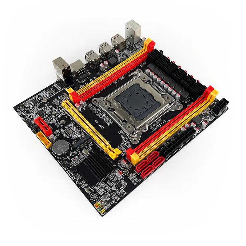 X79-VG2 desktop motherboard with LGA 2011 socket, DDR3 slots, PCIe 16X, and M.2 connector.