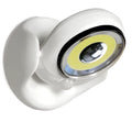 White Atomic Angel induction light with ABS plastic housing measuring 13.3 by 9.8 by 15.8 centimetres