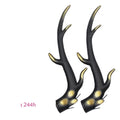 A pair of resin dragon horn decorations for helmet customisation, shown in black and red colour option.