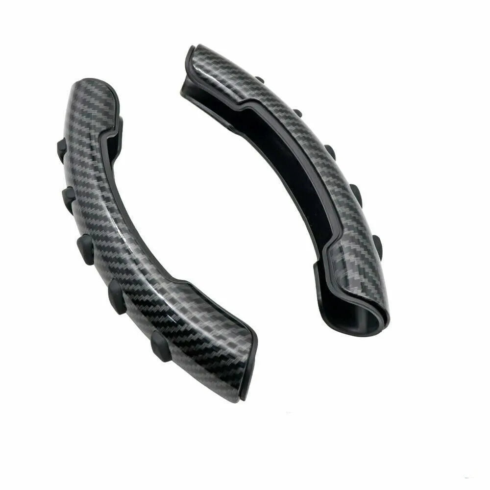 Carbon fibre black automobile steering wheel anti-skid sleeve for universal 38cm fit.