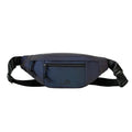 Blue reflective crossbody cycling shoulder bag with Oxford cloth construction and soft handle