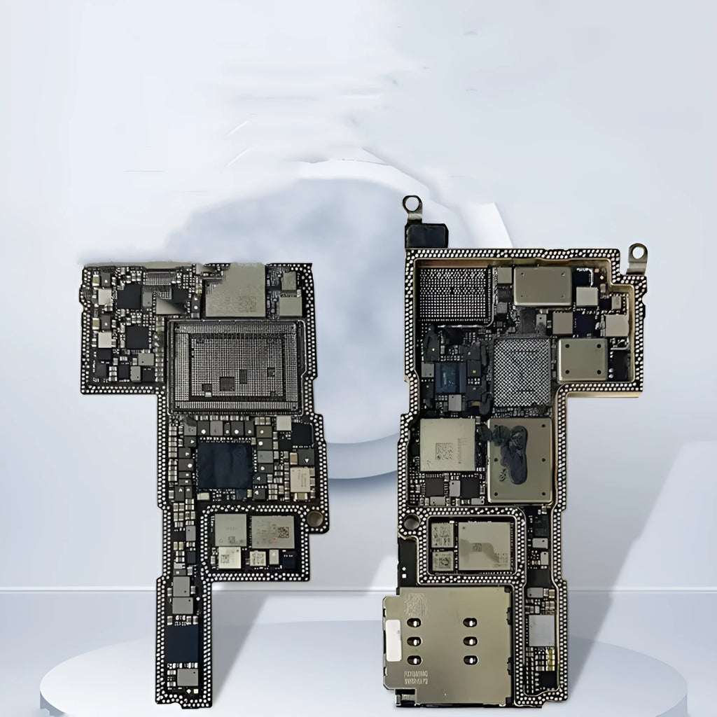 Silver iPhone 12 series replacement motherboard with US 256GB capacity