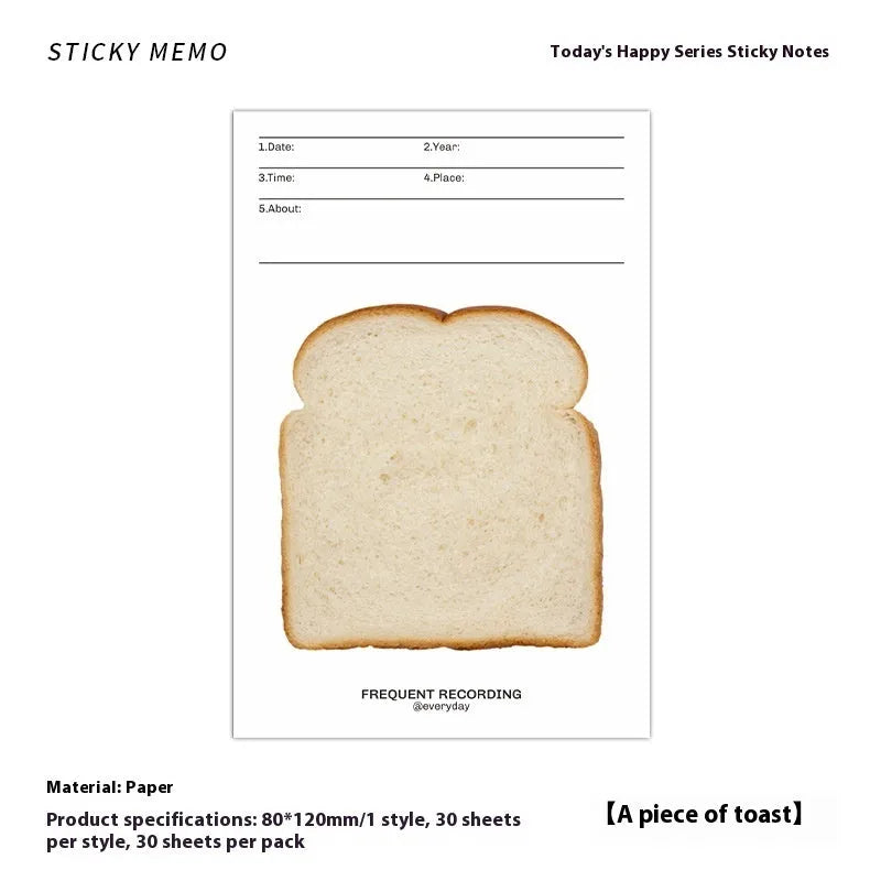 Today's Happy Series non-adhesive memo pad with 30 sheets, shown in one of four colour options.