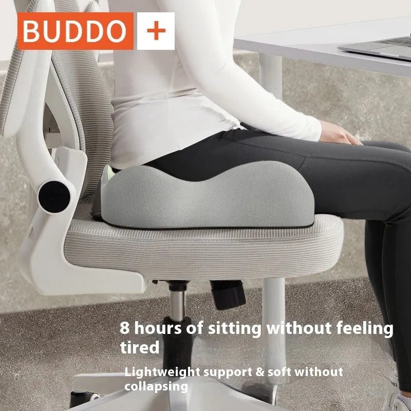 Memory foam seat cushion with waist rest support in various colour combinations for office and long sitting comfort