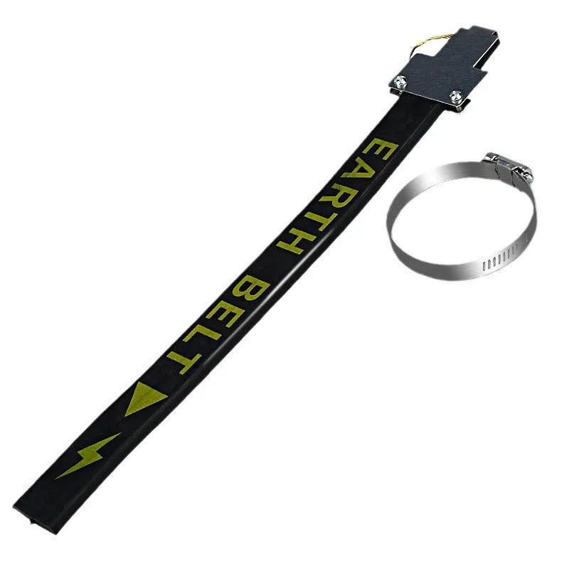 Black car electrostatic grounding chain measuring 370mm with rubber housing and copper wire core