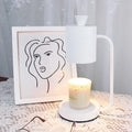 White European-style metal aromatherapy lamp with dimmer switch on wooden table