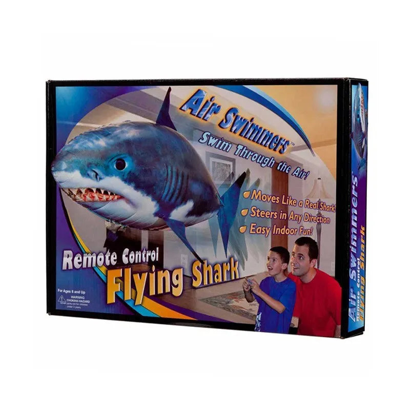 Remote control shark helium balloon toy measuring 57 inches long with infrared controller