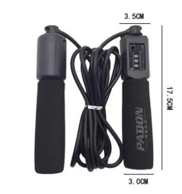 Fitness skipping rope with PS handles, sponge grip, and 3 metre PP cord in multiple colour options