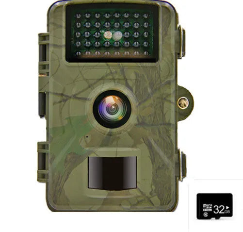 Outdoor IP66 waterproof field detection camera in camouflage colour with 2.4-inch screen