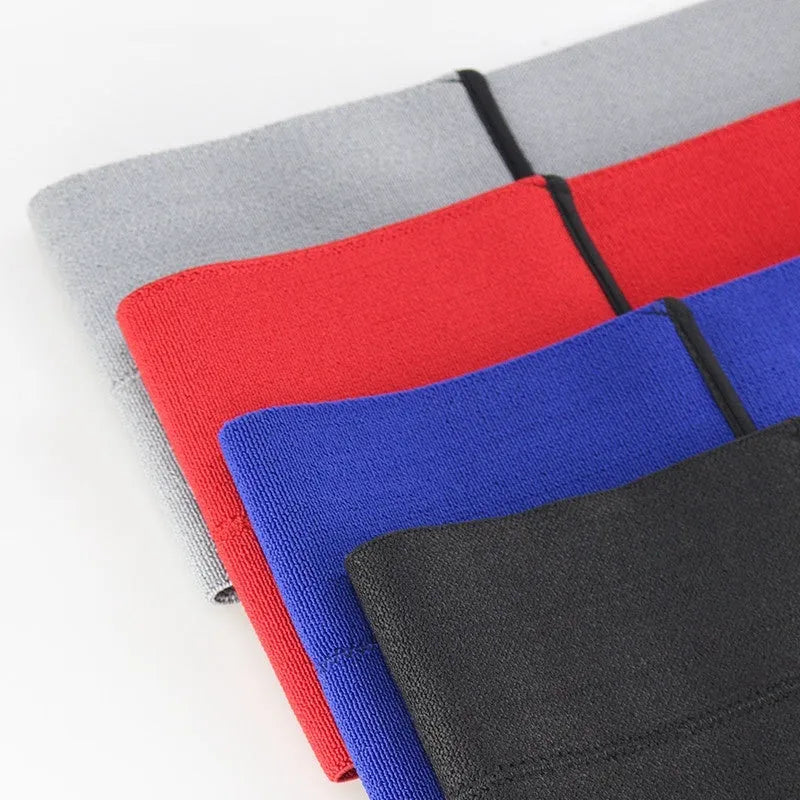 Elastic elbow support bandage for boxing training in black, blue, grey, or red colours