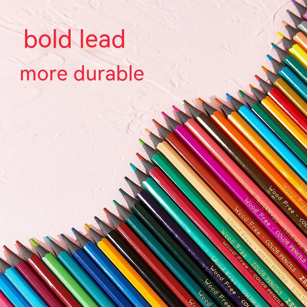 Zhenglin Sports Series colour pencils showing paper barrel construction and multiple colour options
