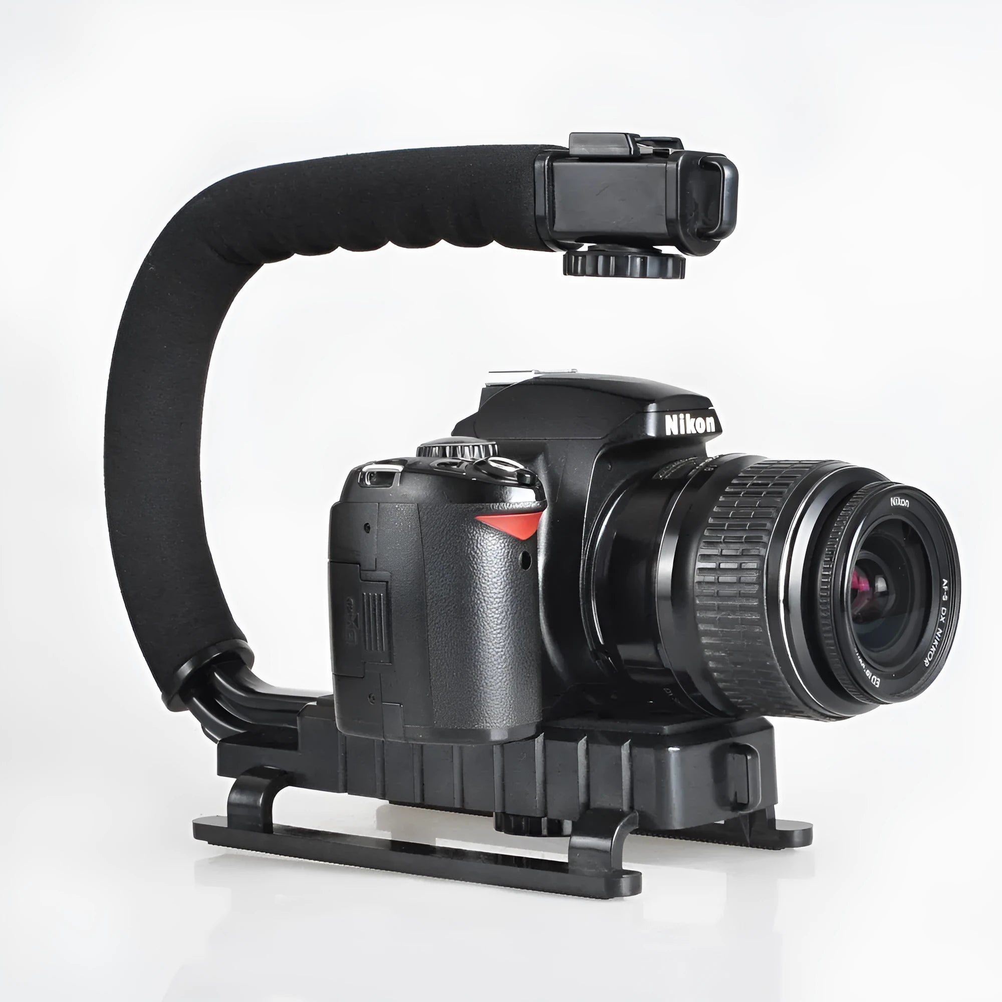 U-shaped aluminium alloy camera stabiliser 30x20cm with hot shoe mount