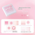 Square gradient parchment inner multifunctional notepad measuring 70mm with blush, green, purple, and blue colour options