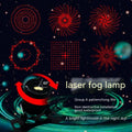 Motorcycle laser fog lamp with anti-collision warning system in aluminium housing