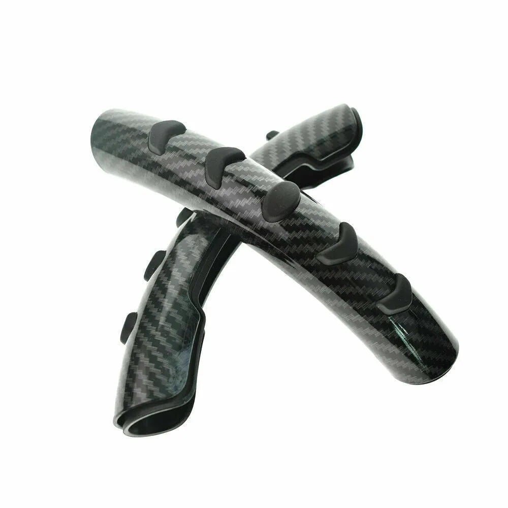 Carbon fibre black automobile steering wheel anti-skid sleeve for universal 38cm fit.