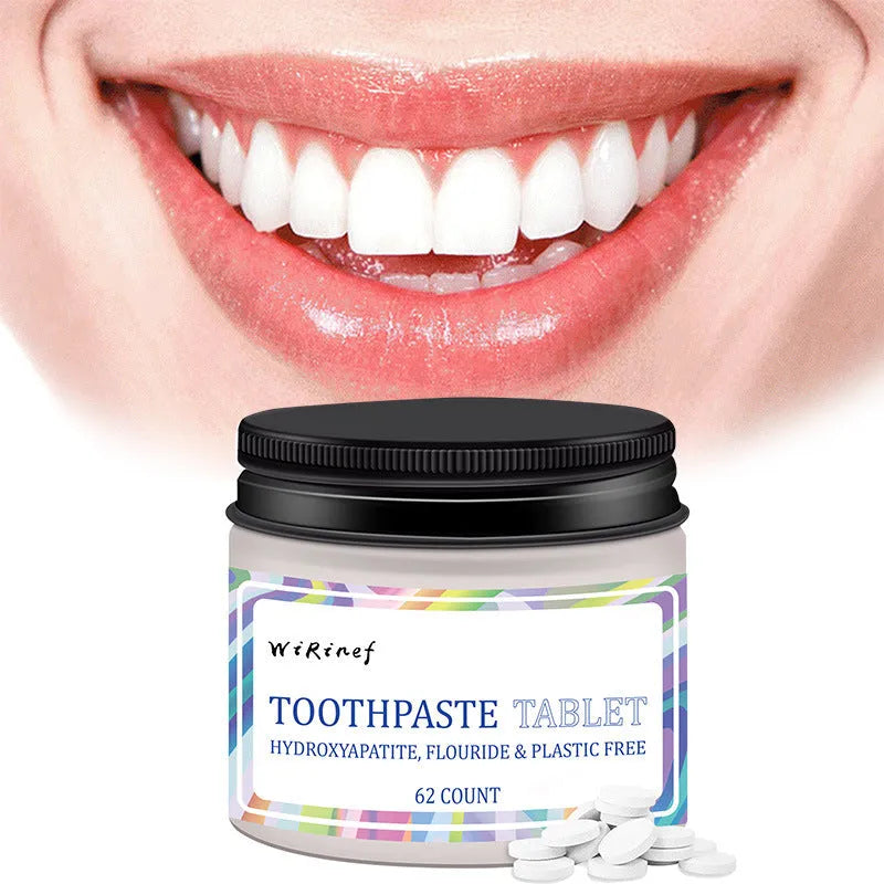 TP19 solid toothpaste tablets pack containing 62 pieces for portable dental care