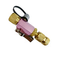 Metal vacuum valve core disassembly tool set with valve removers in 1/4 and 5/16 sizes