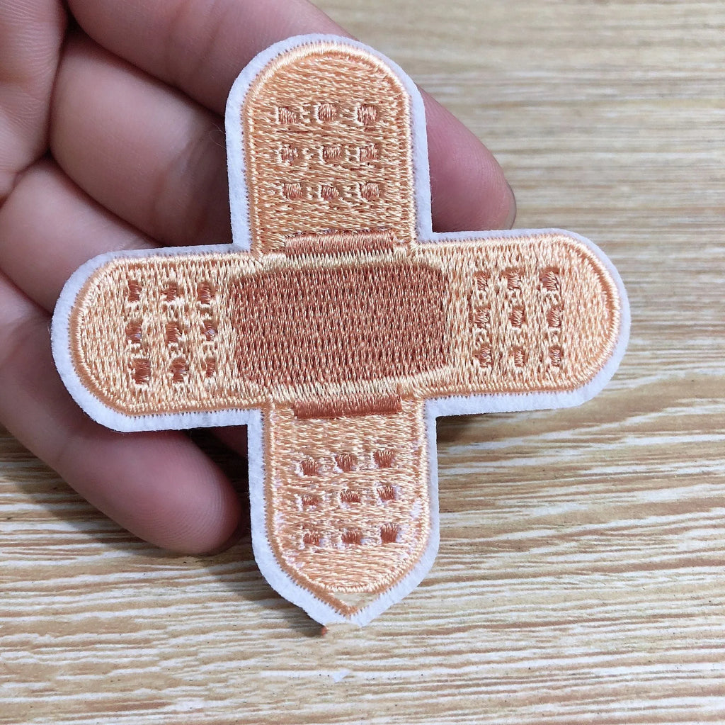 Full embroidered computer patch badges with lace embroidery detailing in a 10-piece pack