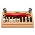 20-piece steel watch repair tool set with barrel opening tools in storage case