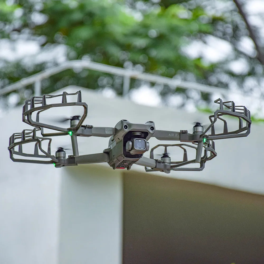 Grey ABS propeller protection ring for DJI Royal Air 2 and AIR 2S drones showing semi-enclosed blade guard design