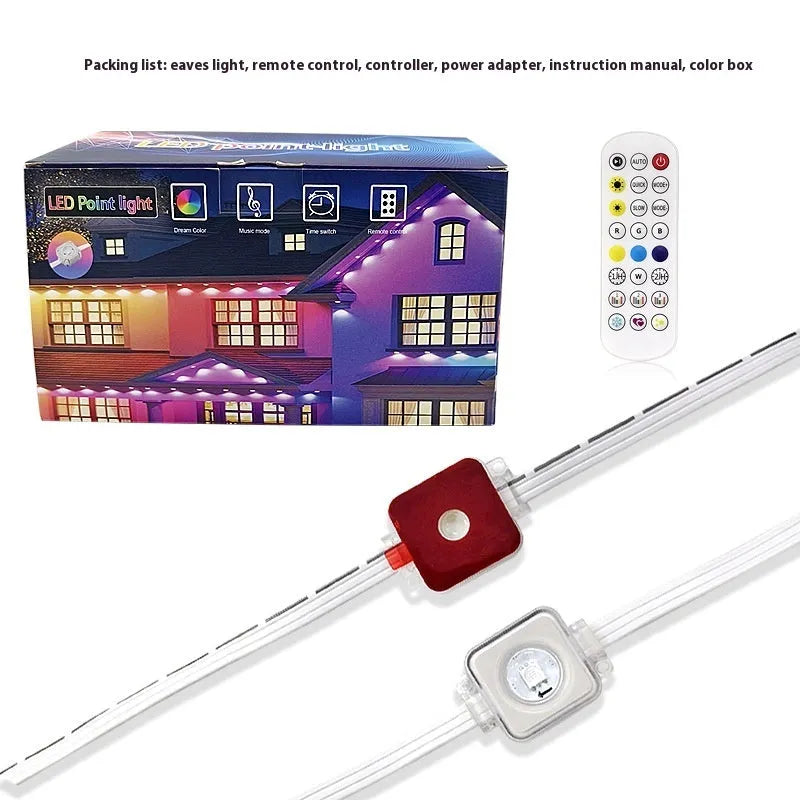 Planet-shaped outdoor string lights with remote control for courtyard and eaves decoration