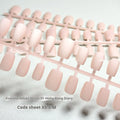 Frosted Velvet Cat's Eye 01 press-on nails with Aurora effect in short ladder sizes