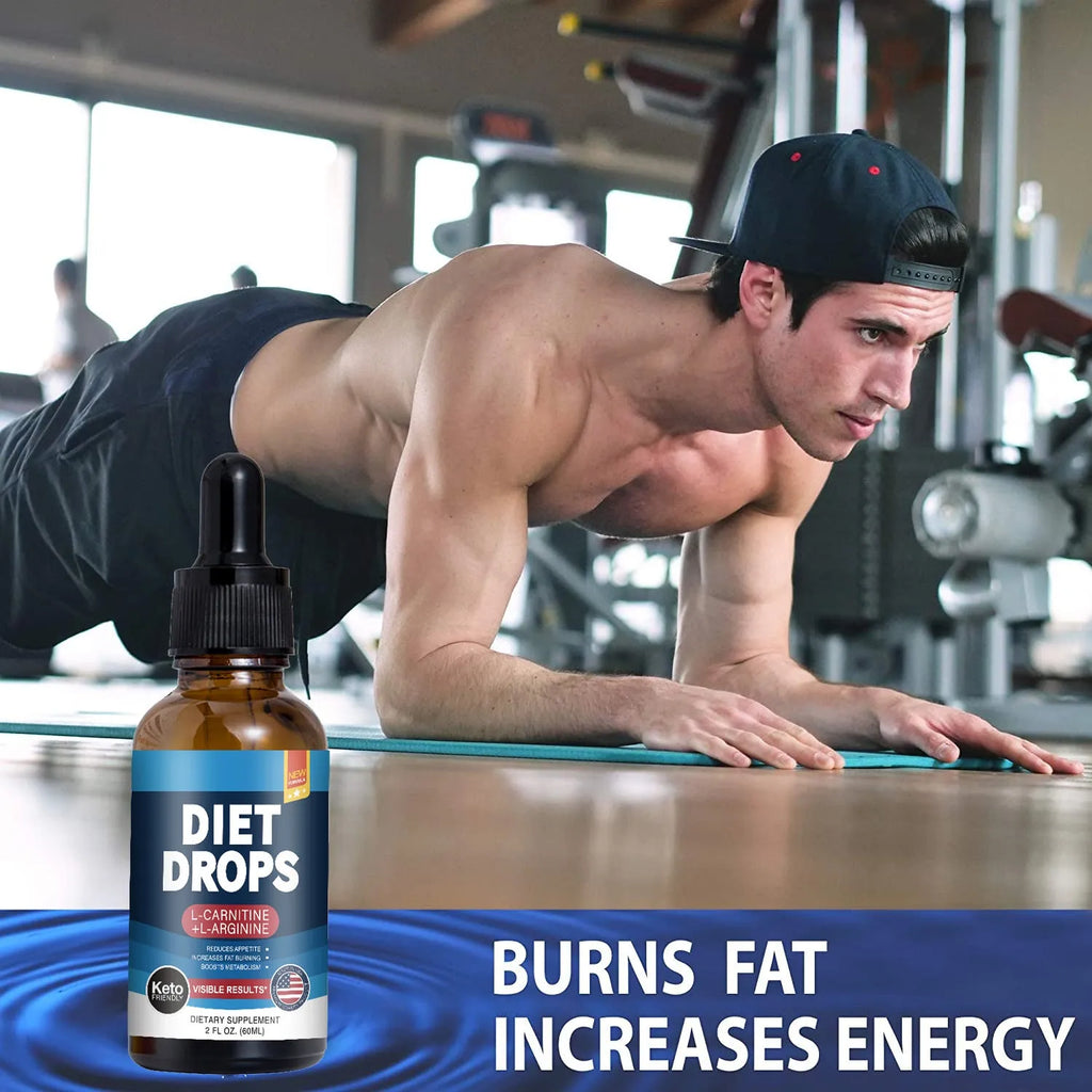 60ml bottle of ketone drops dietary supplement with dropper for body shaping support