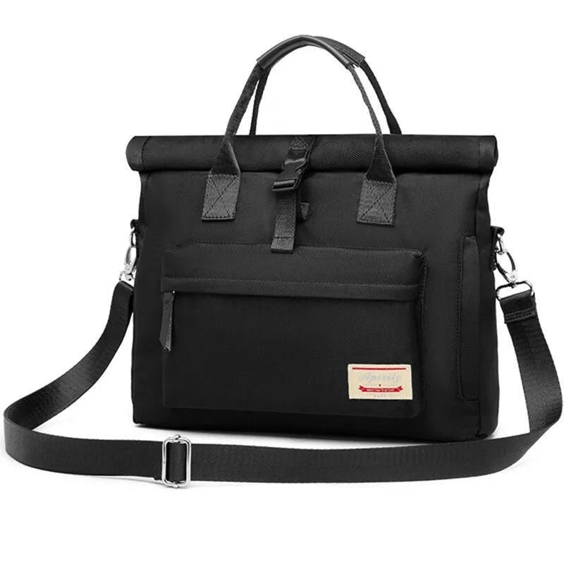 Shockproof inner liner laptop bag in waterproof nylon fabric showing medium and large sizes