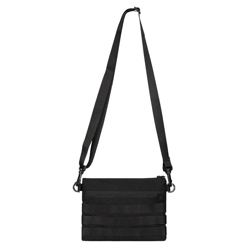 Black oxford cloth portable outdoor kit measuring 18cm by 3.5cm