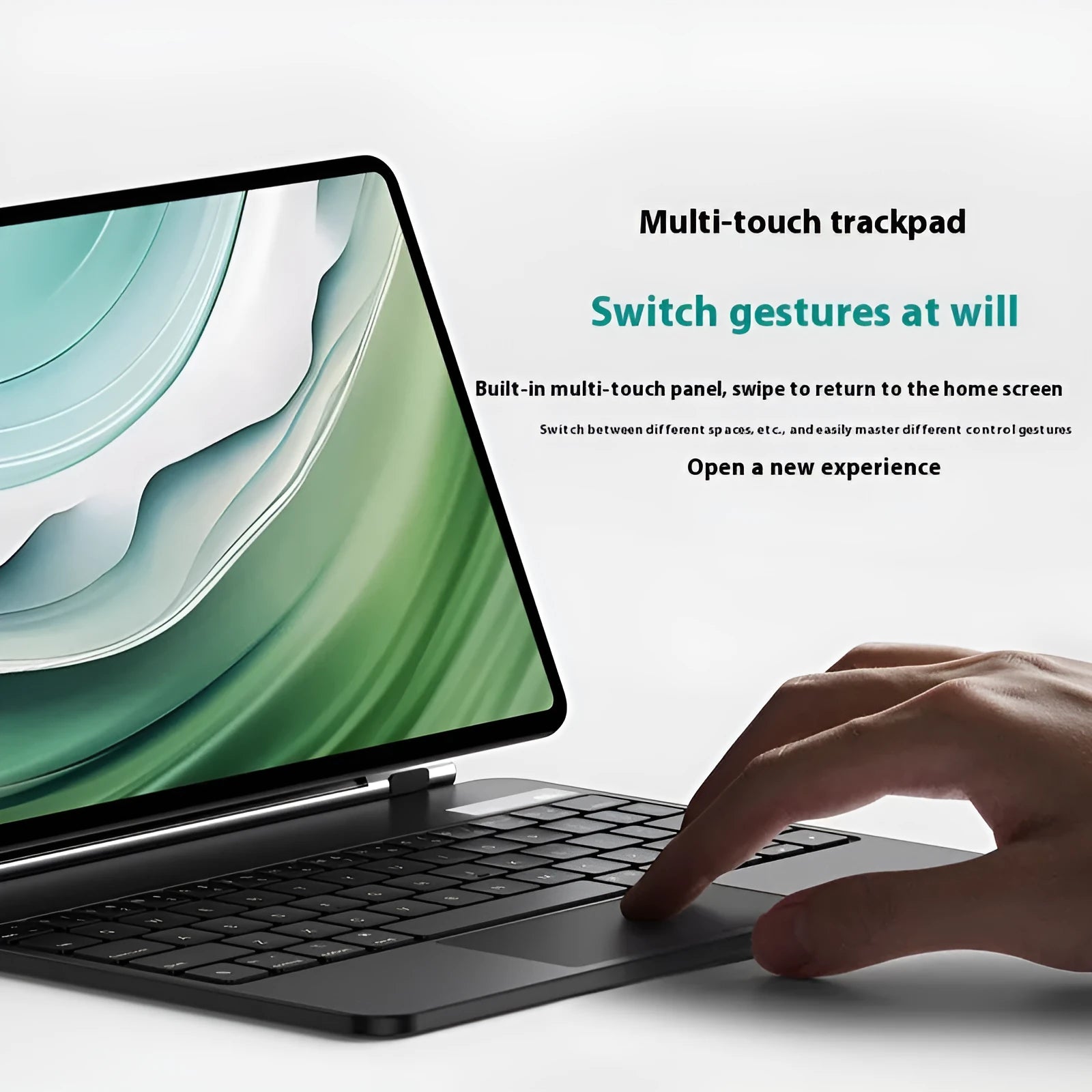 Huawei tablet magnetic wireless keyboard with protective PU leather case in black or white