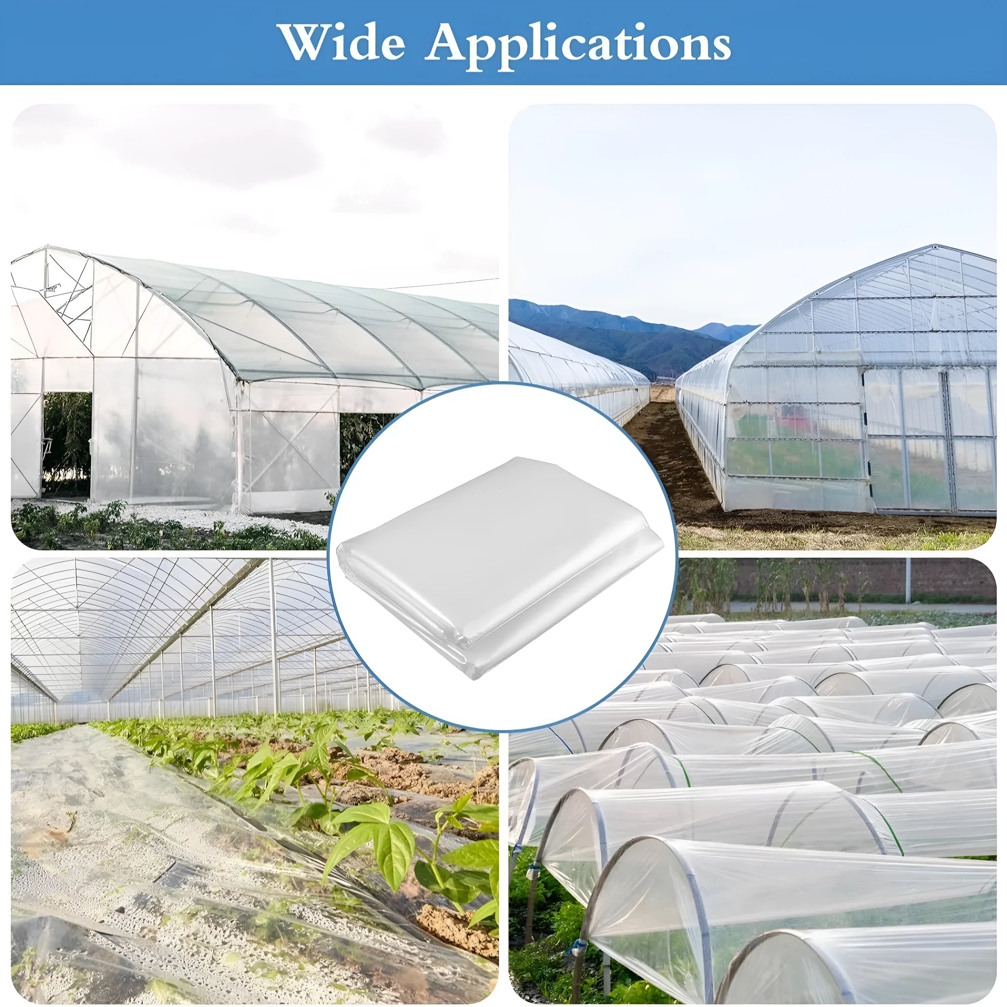 Roll of 4x8 metre plastic cold film for vegetable garden protection