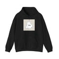 Black men's drop-shoulder sleeve hoodie with kangaroo pocket in loose casual fit
