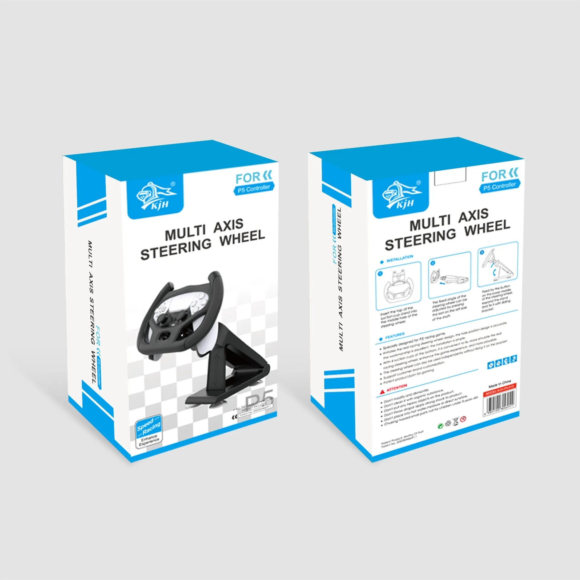 Black ABS plastic steering wheel bracket with suction cup for mounting a mobile gamepad controller.