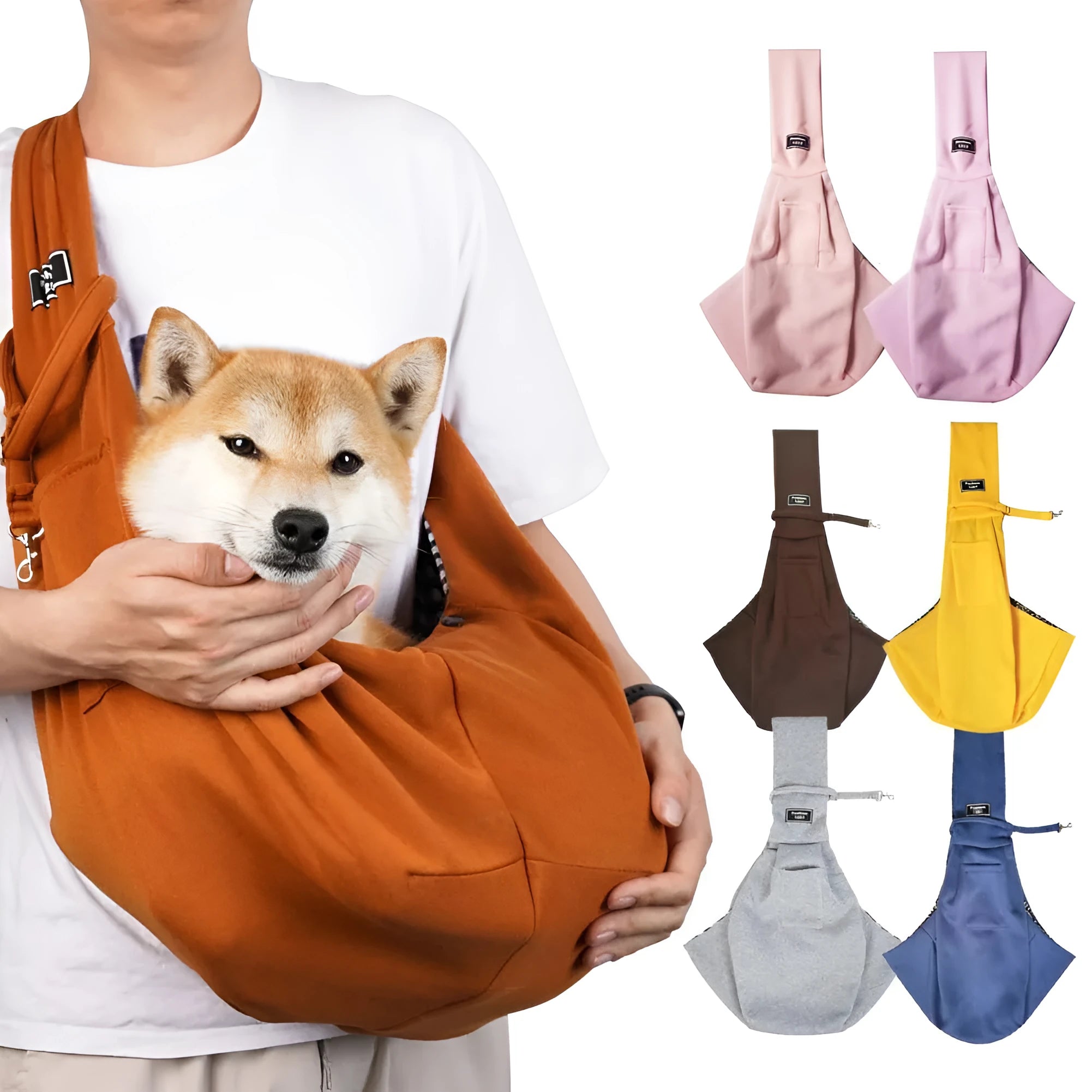 Cat messenger bag in folded and unfolded positions showing large capacity interior and adjustable shoulder strap