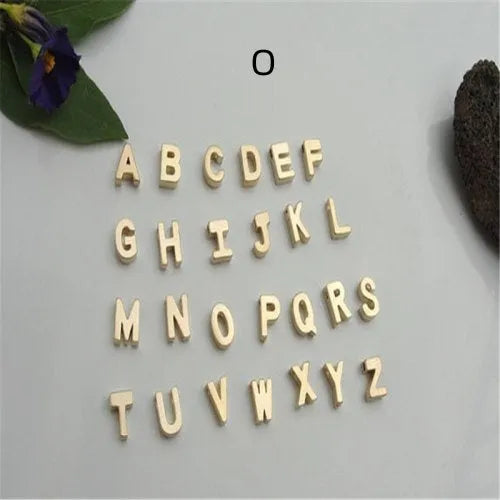 Peach heart shaped letter necklace pendant in gold or silver alloy metal