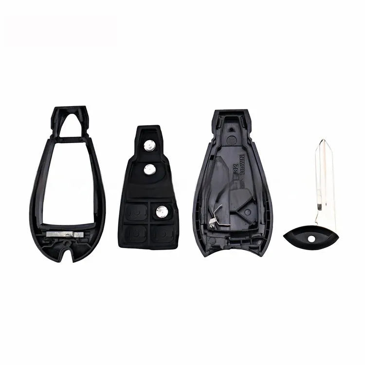 Chrysler Dodge replacement car key case shell with ABS brass and nylon construction.