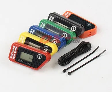 Black waterproof LCD maintenance timer for vehicle and engine service intervals