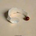 Small round spoon stewed pork shaped electroplated alloy ring and bracelet set with diamond charms