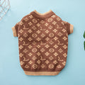 Wool knit dog sweater in European American style for winter warmth
