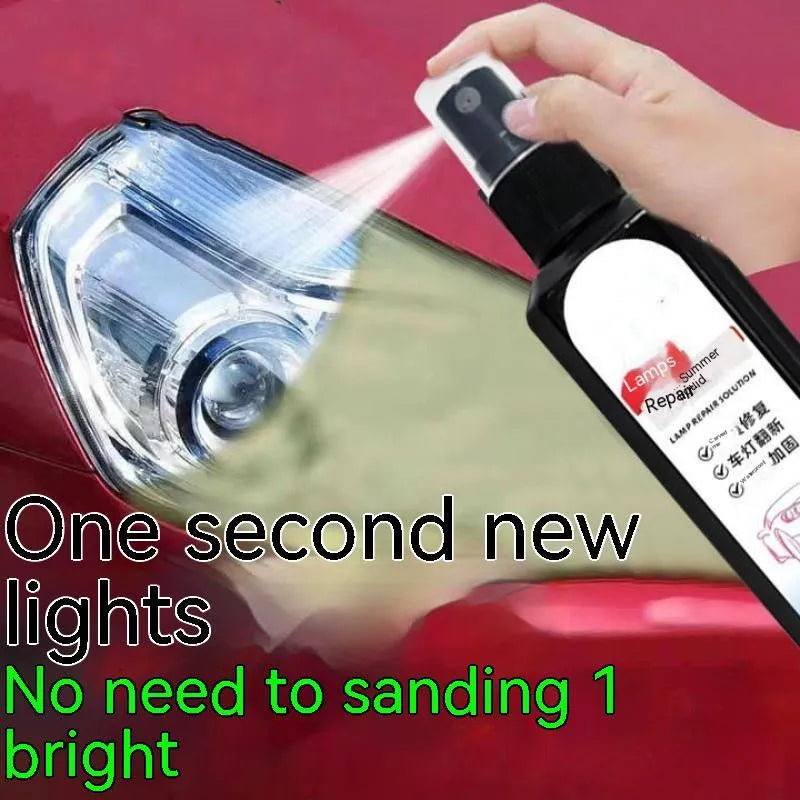 100 ml bottle of headlight restoration liquid for car headlight lens repair.