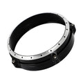Black aluminium headlight guard for BMW R Nine T Scrambler motorcycle