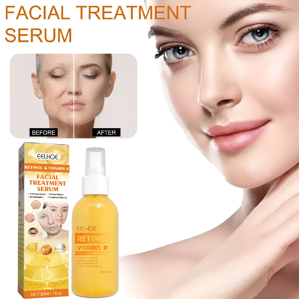 Retinol anti-wrinkle essence spray bottle 30ml with vitamin A ingredients for facial skincare
