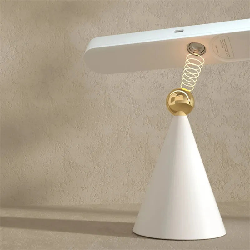 Geometric European-style desk lamp with magnetic suction base and touch controls