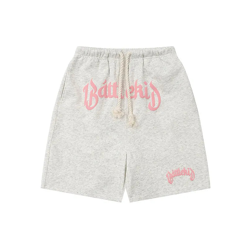 Streetwear shorts in cotton blend fabric with loose retro fit and hip hop styling