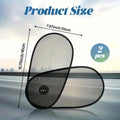 Breathable mesh car window shade with suction cups attached to side window