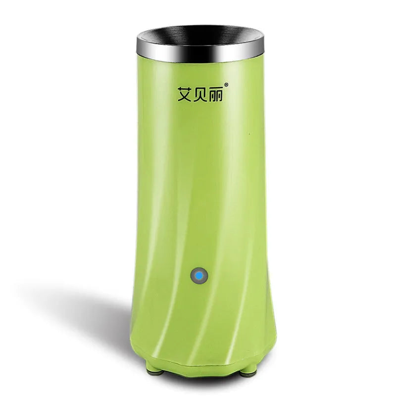 Mini breakfast machine in beige white and green colour options with compact automatic design