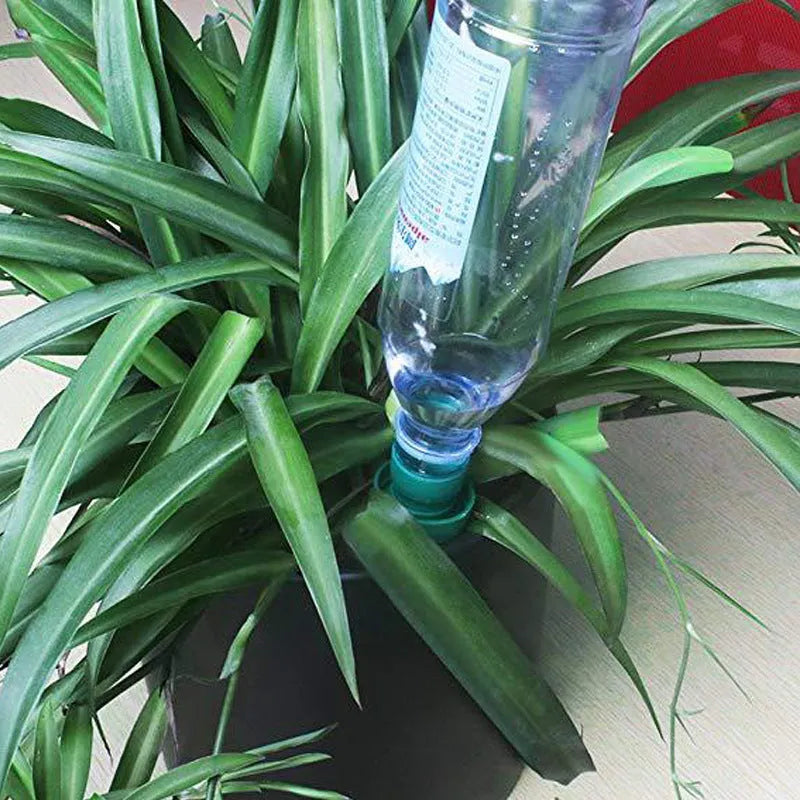 Green ceramic plant water dripper device for cola bottle automatic irrigation systems