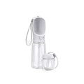 Blue dual-use plastic dog outing cup with detachable feeding dish, shown in 550ml size.